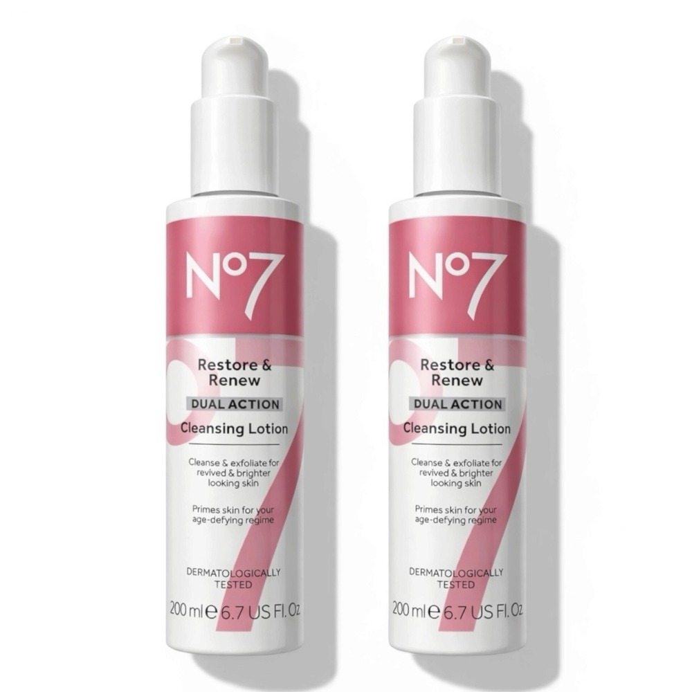 No7 - Restore & Renew Cleanser 6.7oz (2 Pack) - Dual Action